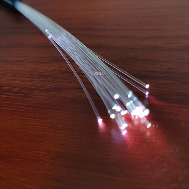 outdoor unjacket 2.0mm PMMA bare plastic pof fiber lighting cable (2)